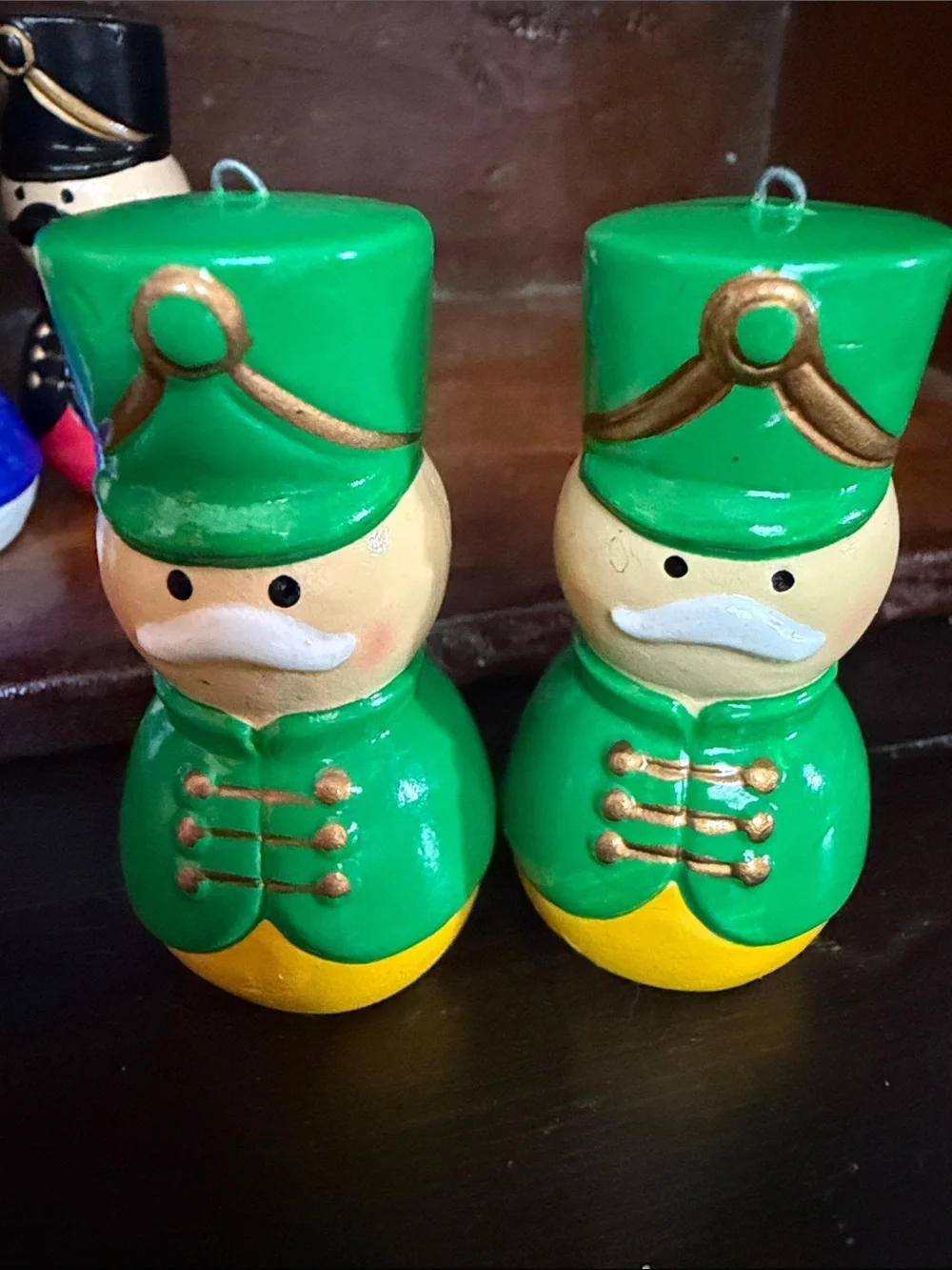 Various Vintage Holiday Wooden Captains Set of 5 made in Korea